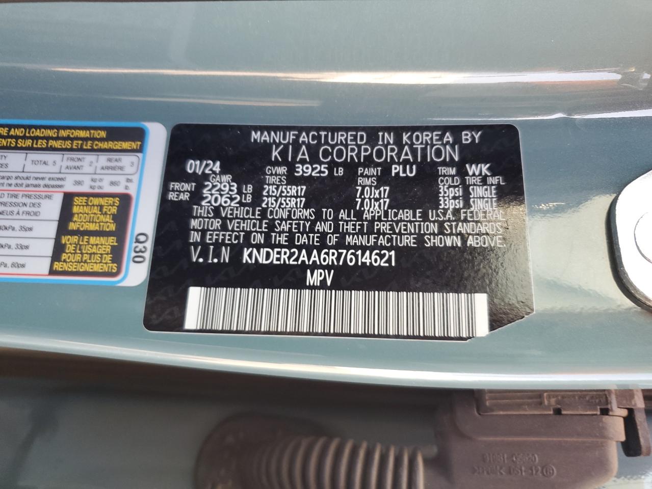 2024 Kia Seltos Ex VIN: KNDER2AA6R7614621 Lot: 71659855