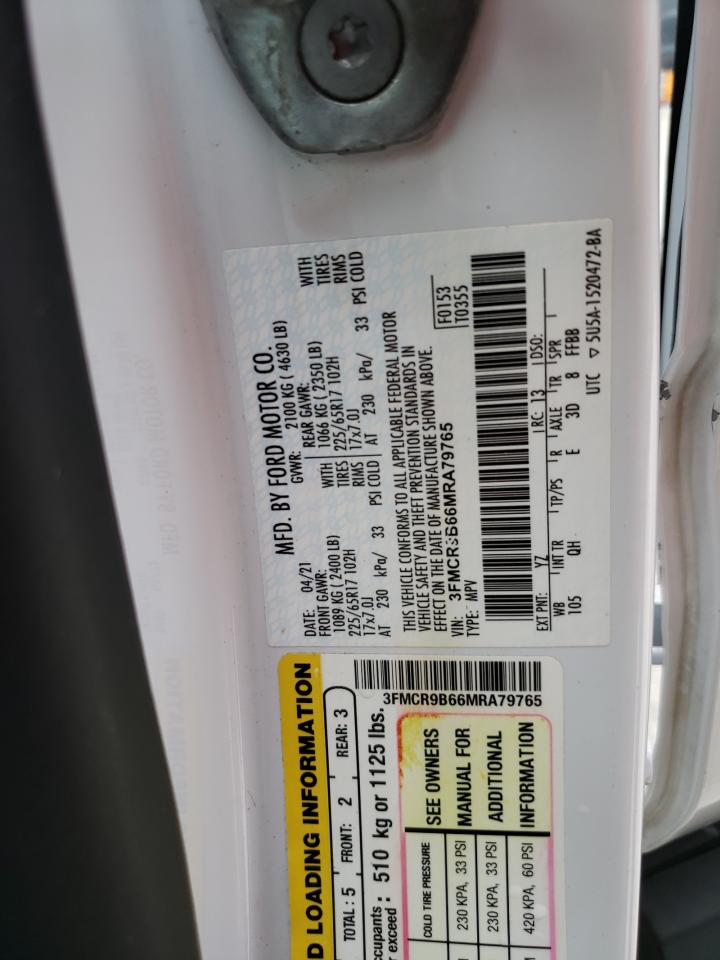 2021 Ford Bronco Sport Big Bend VIN: 3FMCR9B66MRA79765 Lot: 81395855