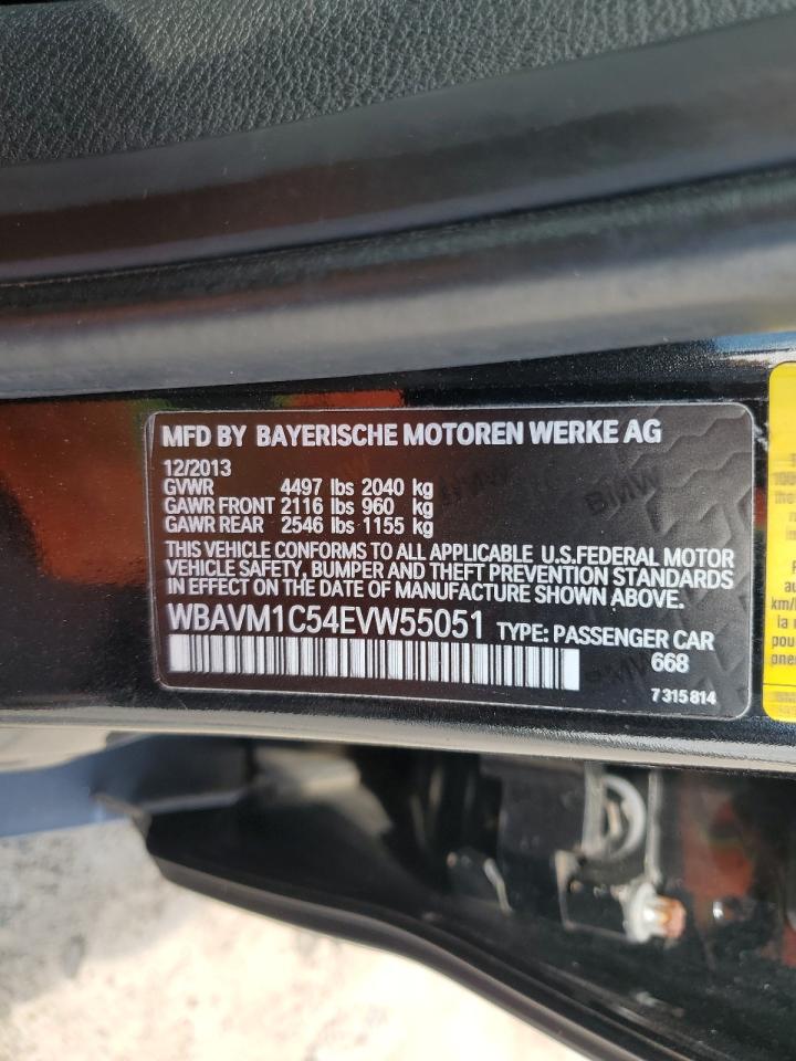2014 BMW X1 Sdrive28I VIN: WBAVM1C54EVW55051 Lot: 80514385