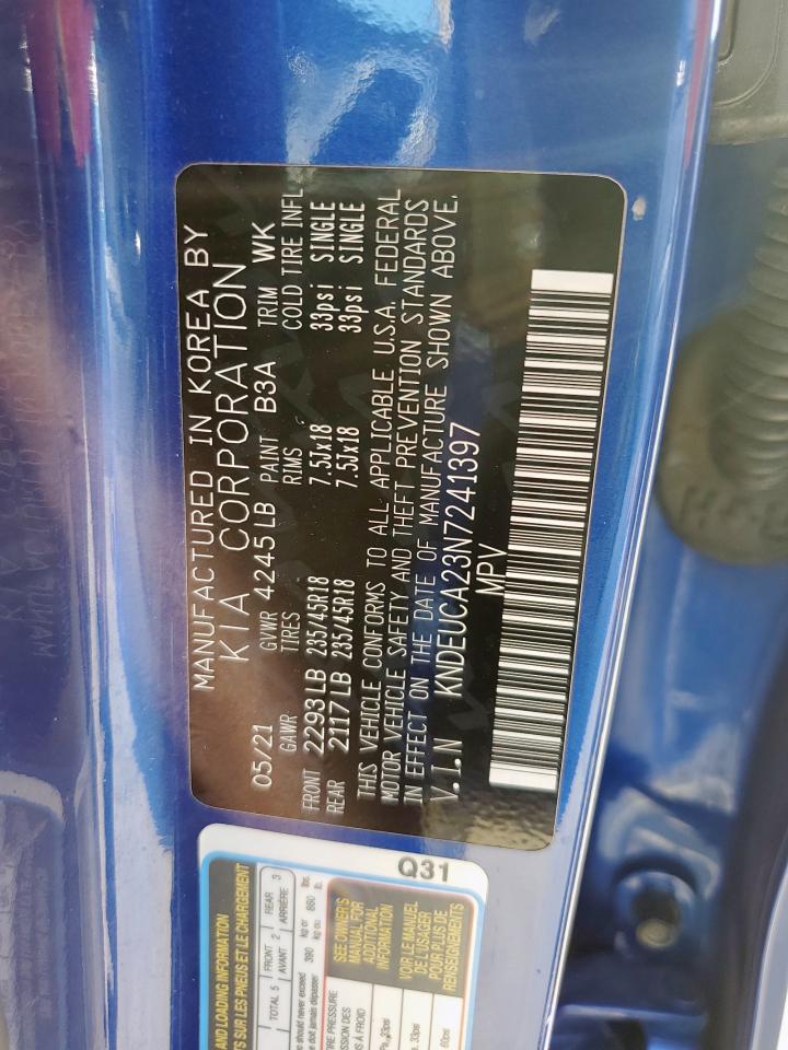 2022 Kia Seltos Nightfall VIN: KNDEUCA23N7241397 Lot: 81845015