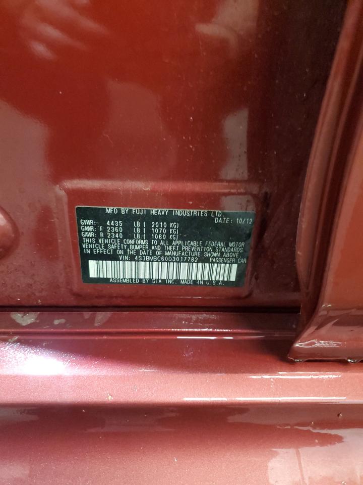 2013 Subaru Legacy 2.5I Premium VIN: 4S3BMBC60D3017782 Lot: 80659305