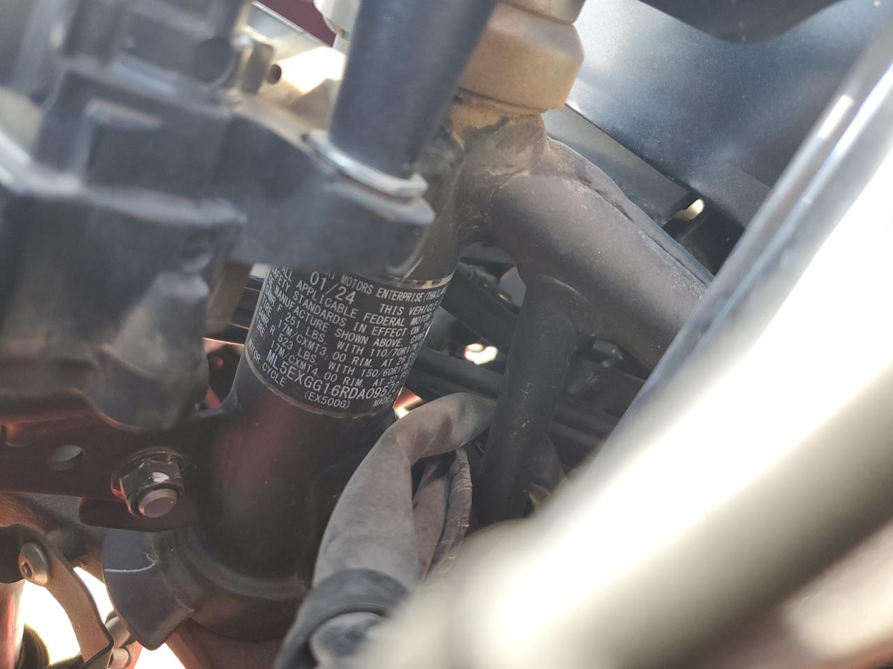 2024 Kawasaki Ex500 VIN: ML5EXGG16RDA09572 Lot: 81268535