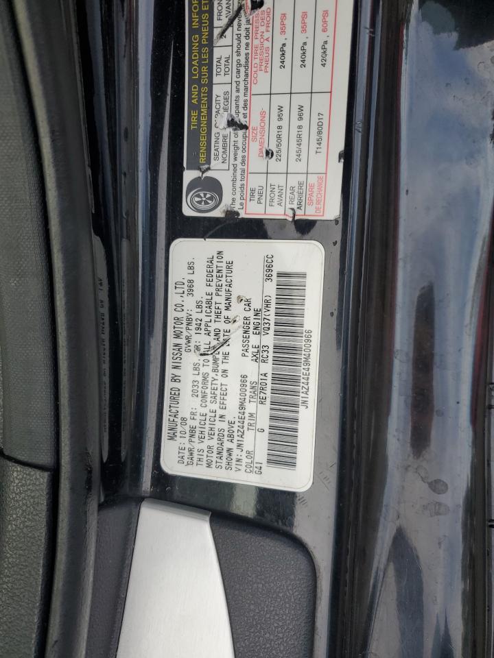 2009 Nissan 370Z VIN: JN1AZ44E49M400966 Lot: 84711895