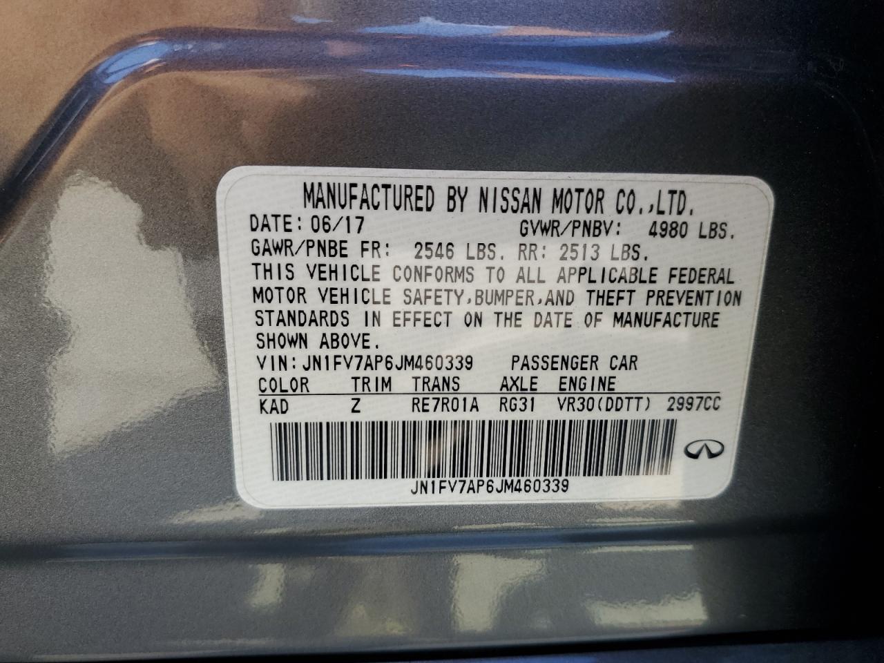 2018 Infiniti Q50 Red Sport 400 VIN: JN1FV7AP6JM460339 Lot: 80098375