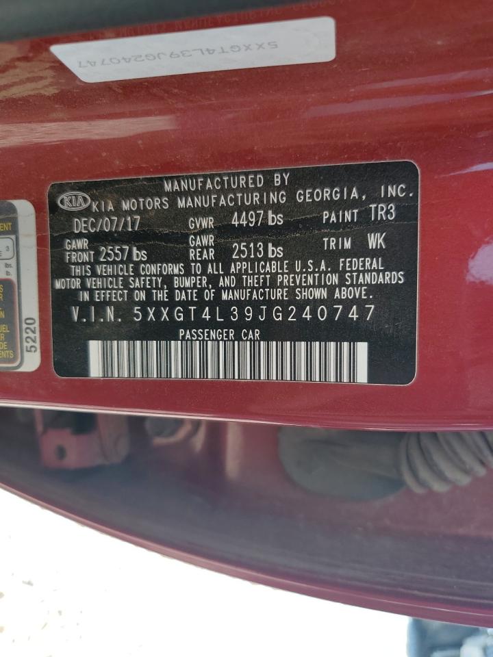 2018 Kia Optima Lx VIN: 5XXGT4L39JG240747 Lot: 84545625