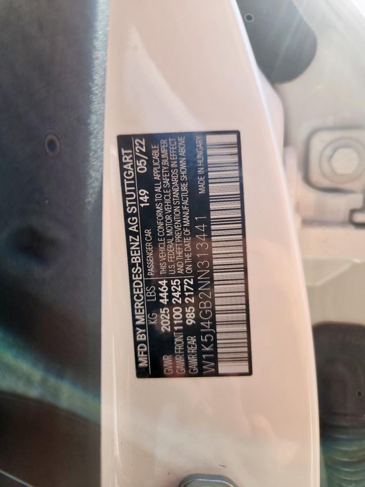 2022 Mercedes-Benz Cla 250 VIN: W1K5J4GB2NN313441 Lot: 80508685