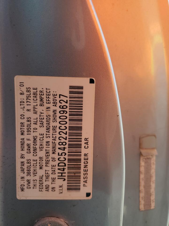 2002 Acura Rsx VIN: JH4DC54822C009627 Lot: 80943405