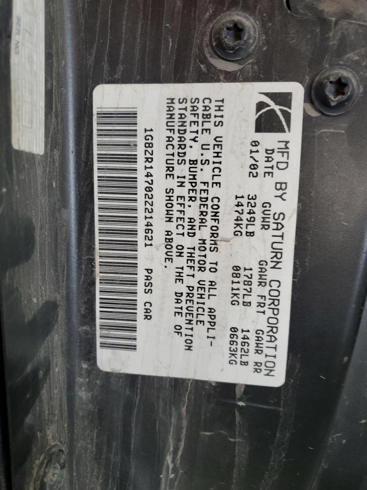 2002 Saturn Sc2 VIN: 1G8ZR14702Z214621 Lot: 80178785