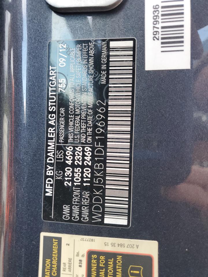 2013 Mercedes-Benz E 350 VIN: WDDKJ5KB1DF196962 Lot: 81126785