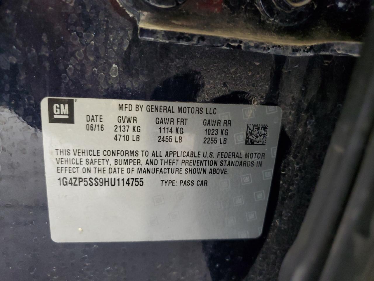 2017 Buick Lacrosse Essence VIN: 1G4ZP5SS9HU114755 Lot: 80341075