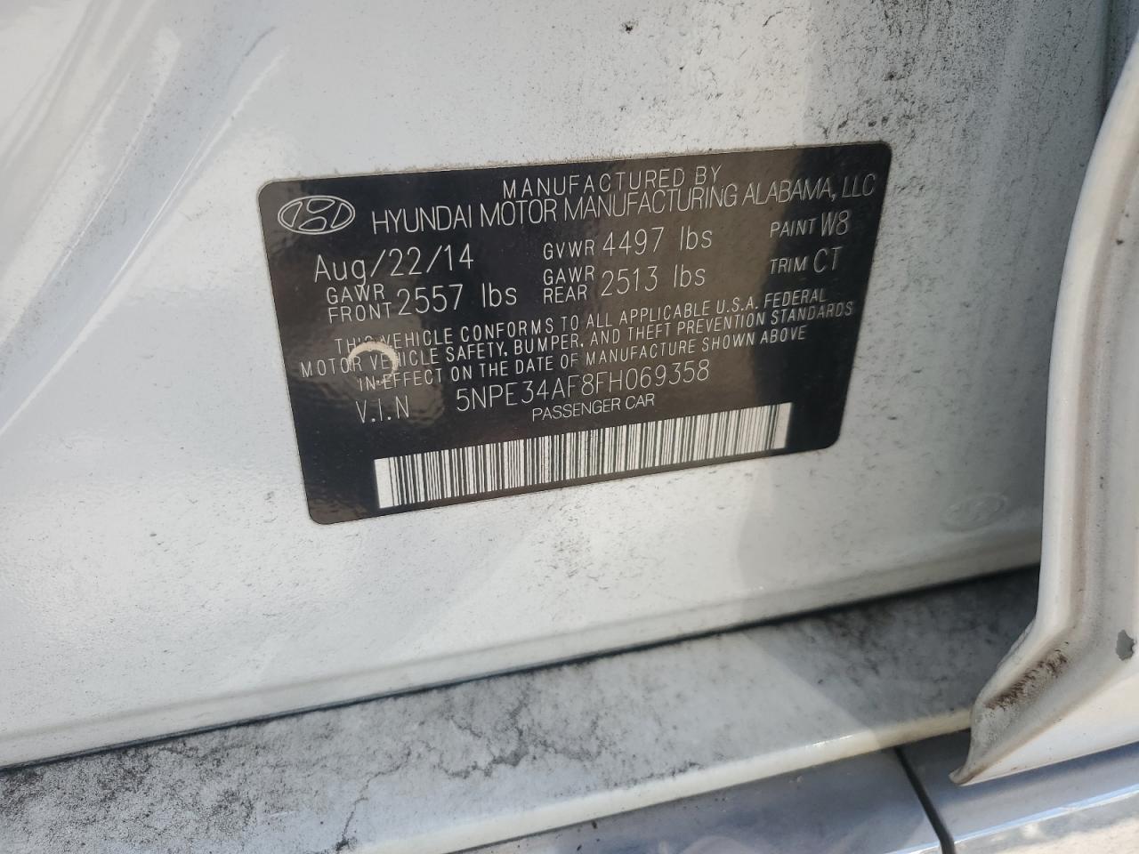 2015 Hyundai Sonata Sport VIN: 5NPE34AF8FH069358 Lot: 83983145