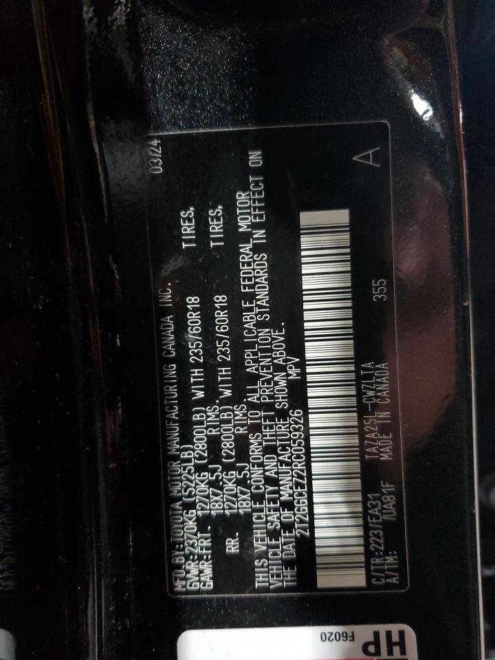 2024 Lexus Nx 350 Premium VIN: 2T2GGCEZ2RC059326 Lot: 80650175