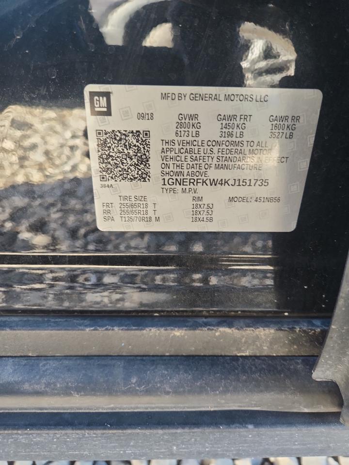 2019 Chevrolet Traverse Ls VIN: 1GNERFKW4KJ151735 Lot: 81676805