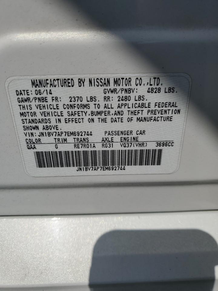 2014 Infiniti Q50 Base VIN: JN1BV7AP7EM692744 Lot: 81257155
