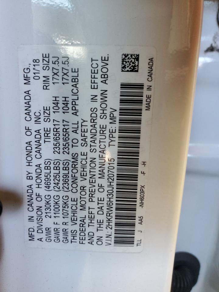 2018 Honda Cr-V Lx VIN: 2HKRW6H30JH207015 Lot: 80390155