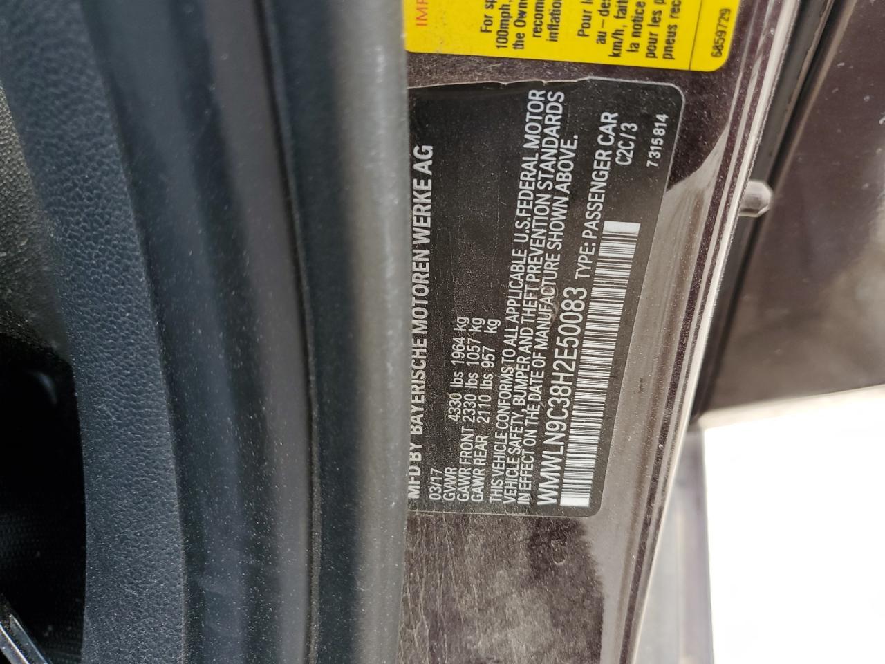 2017 Mini Cooper S Clubman VIN: WMWLN9C38H2E50083 Lot: 81235485