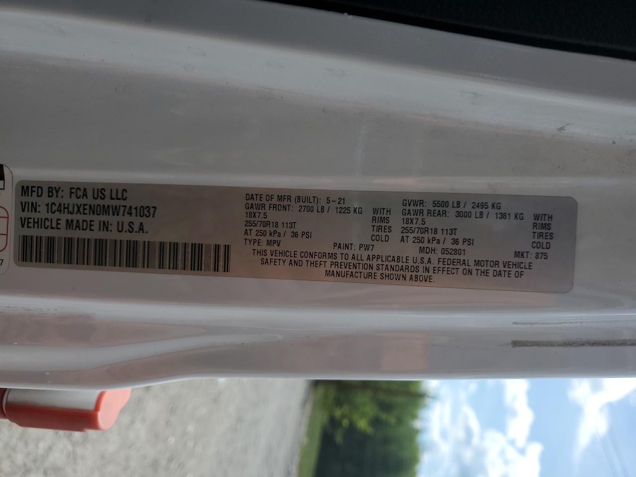 2021 Jeep Wrangler Unlimited Sahara VIN: 1C4HJXEN0MW741037 Lot: 71093245