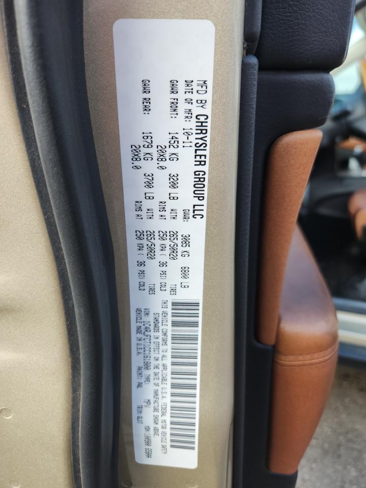 2012 Jeep Grand Cherokee Overland VIN: 1C4RJFCT1CC161800 Lot: 82140745