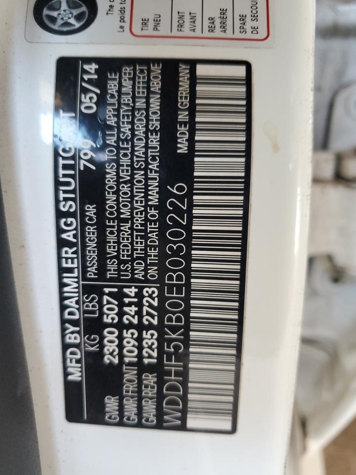 2014 Mercedes-Benz E 350 VIN: WDDHF5KB0EB030226 Lot: 80290045