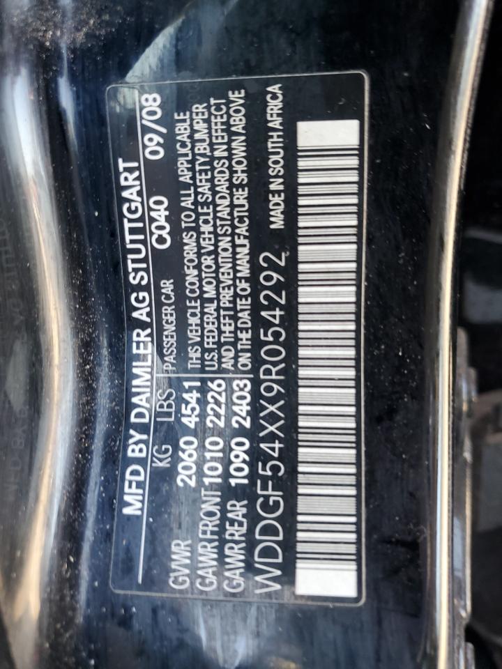 2009 Mercedes-Benz C 300 VIN: WDDGF54XX9R054292 Lot: 81663795