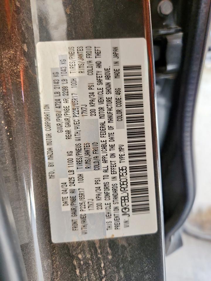 2024 Mazda Cx-5 Select VIN: JM3KFBBLXR0507535 Lot: 72072625