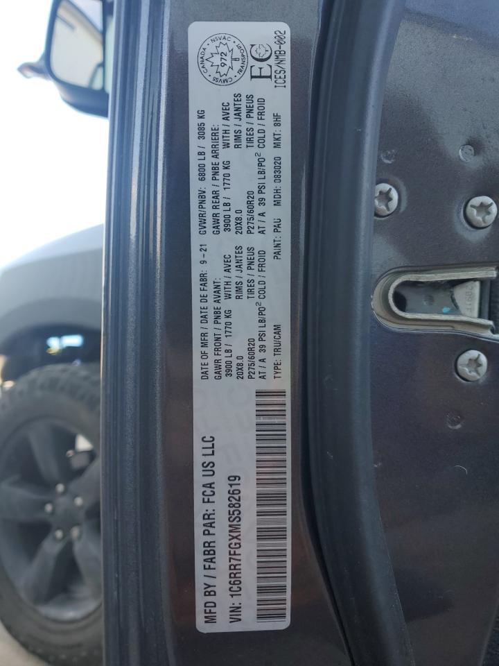 2021 Ram 1500 Classic Tradesman VIN: 1C6RR7FGXMS582619 Lot: 71659455
