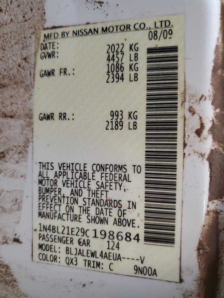 2009 Nissan Altima 3.5Se VIN: 1N4BL21E29C198684 Lot: 71086035