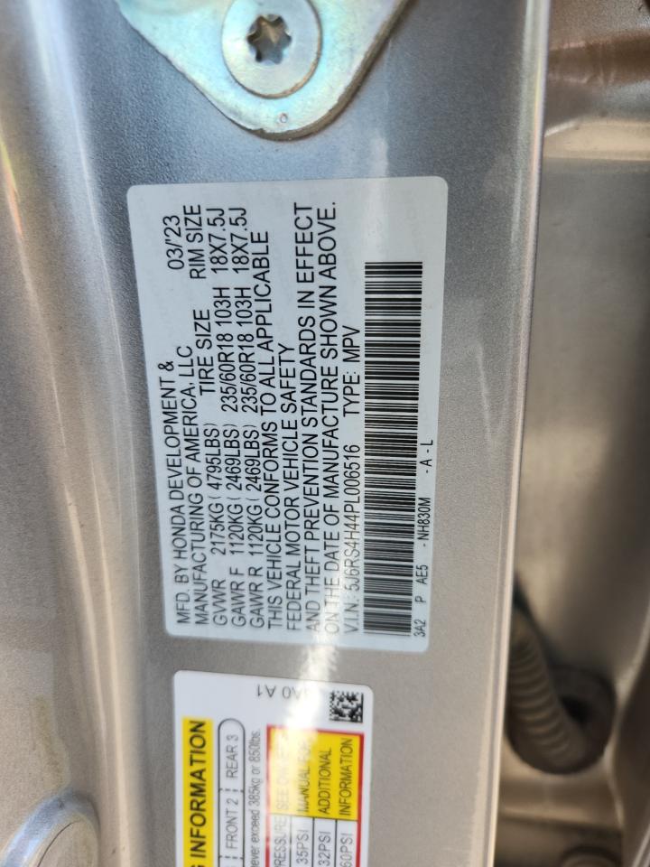 2023 Honda Cr-V Ex VIN: 5J6RS4H44PL006516 Lot: 81711875