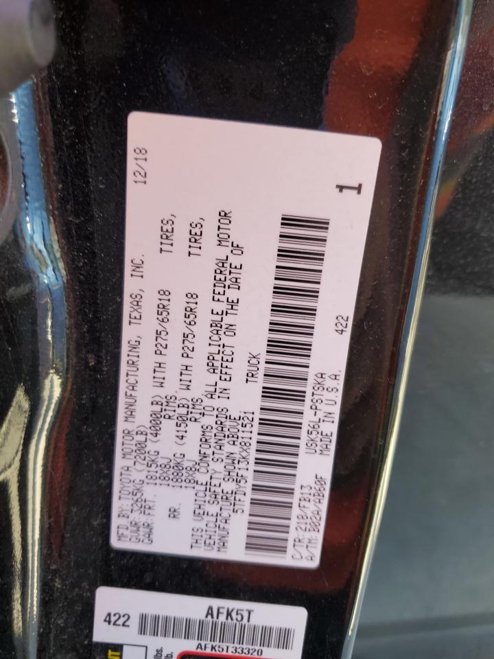 2019 Toyota Tundra Crewmax Sr5 VIN: 5TFDY5F13KX811521 Lot: 80055375