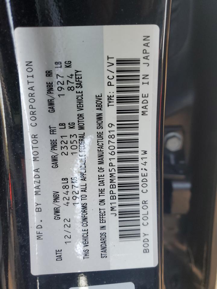 2023 Mazda 3 Premium VIN: JM1BPBMM5P1607819 Lot: 80194165