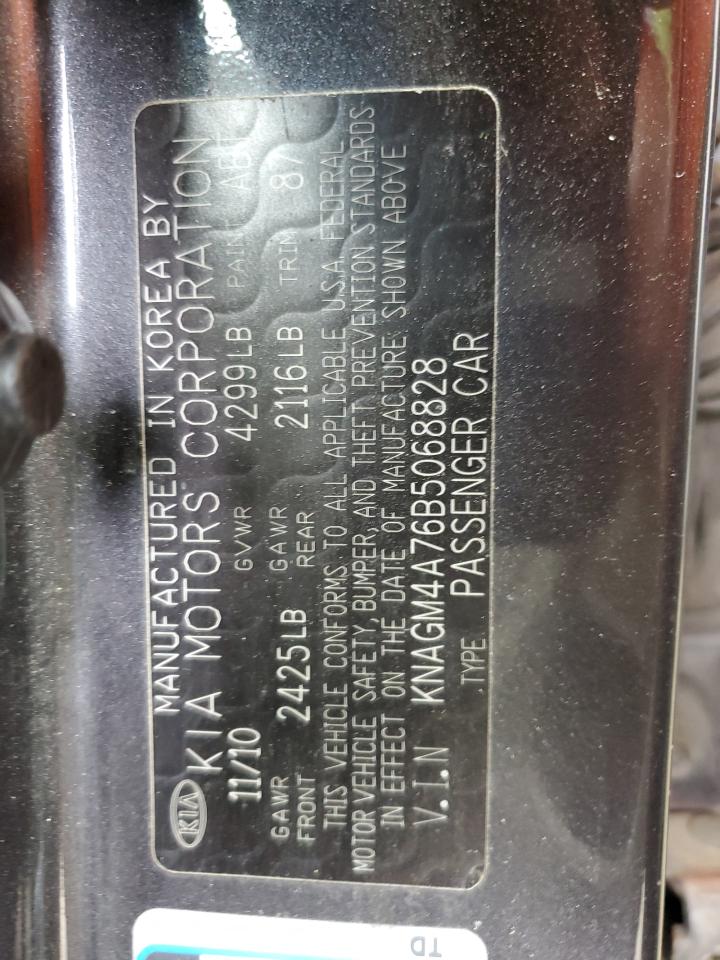 2011 Kia Optima Lx VIN: KNAGM4A76B5068828 Lot: 71680415