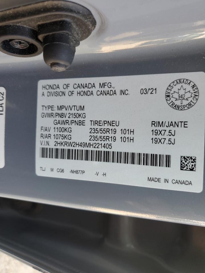 2021 Honda Cr-V Sport VIN: 2HKRW2H49MH221405 Lot: 80512035