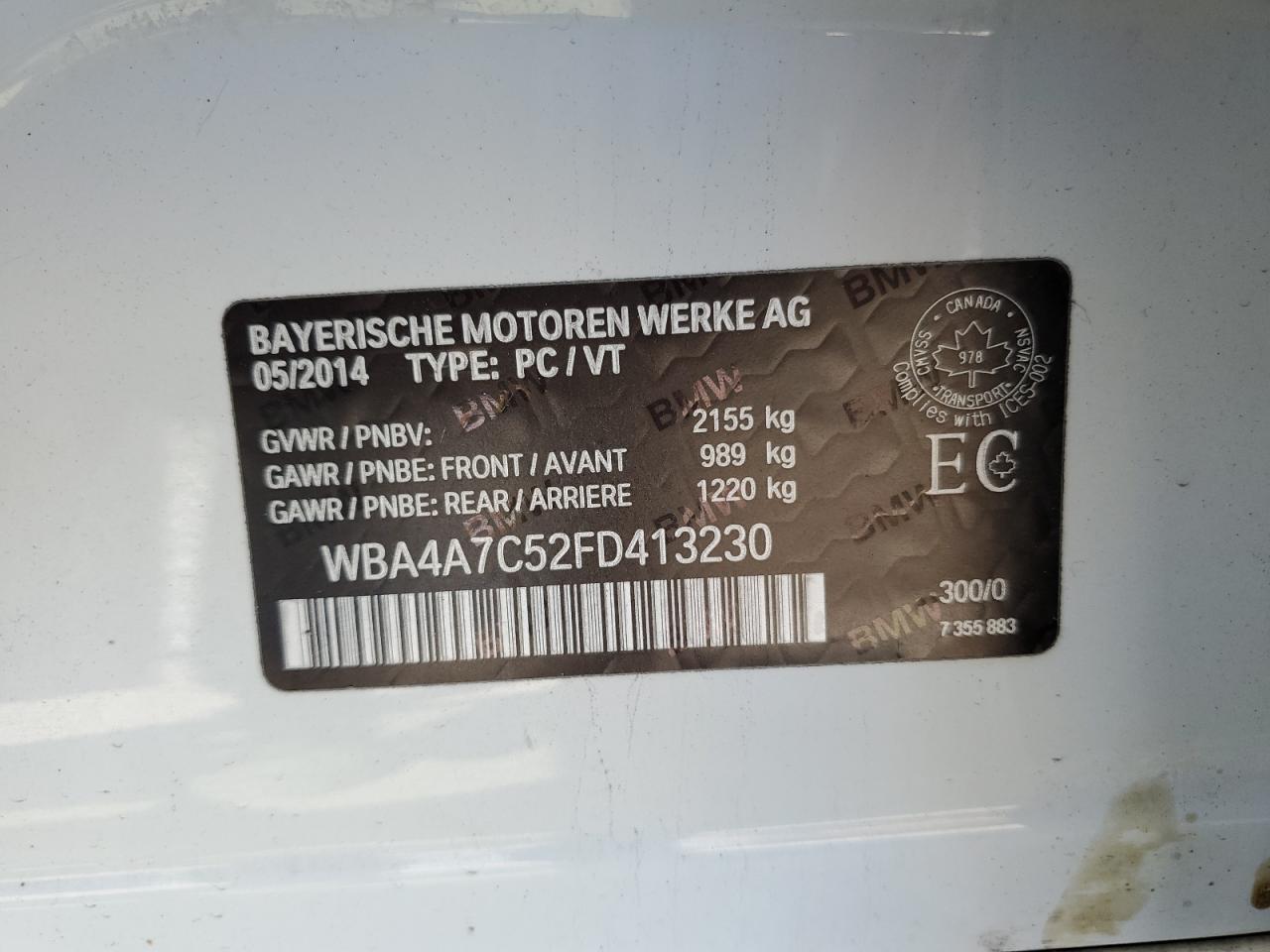 2015 BMW 428 Xi Gran Coupe VIN: WBA4A7C52FD413230 Lot: 84629505