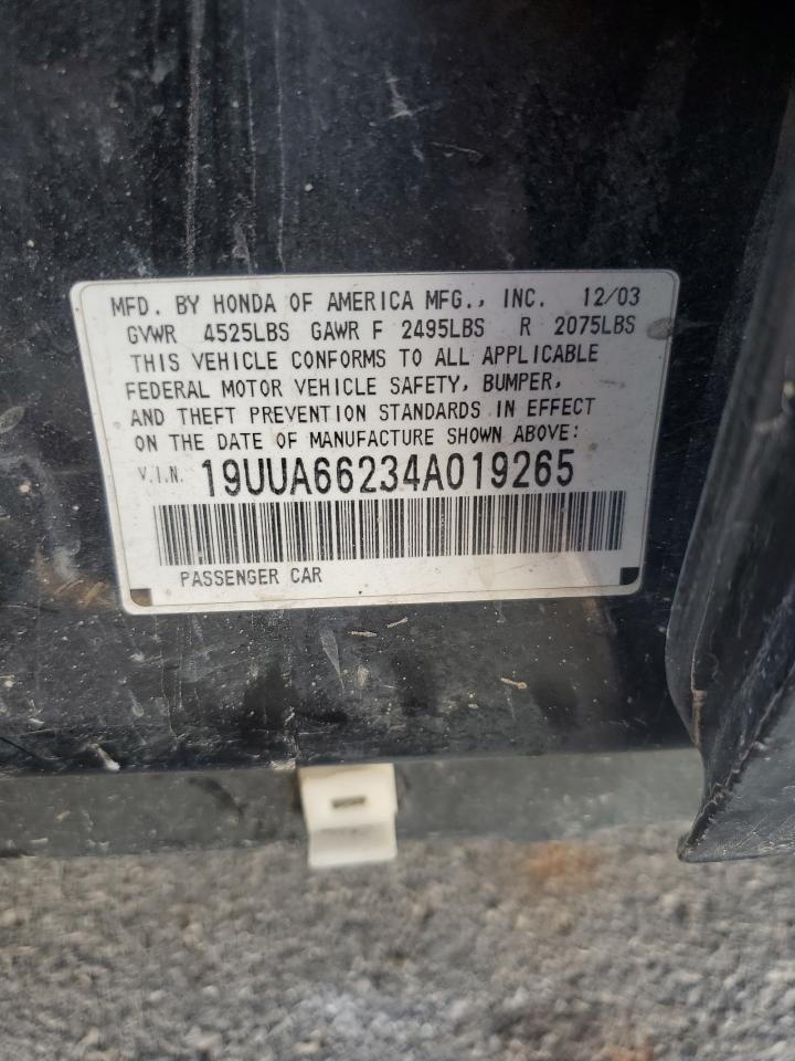 2004 Acura Tl VIN: 19UUA66234A019265 Lot: 81149345