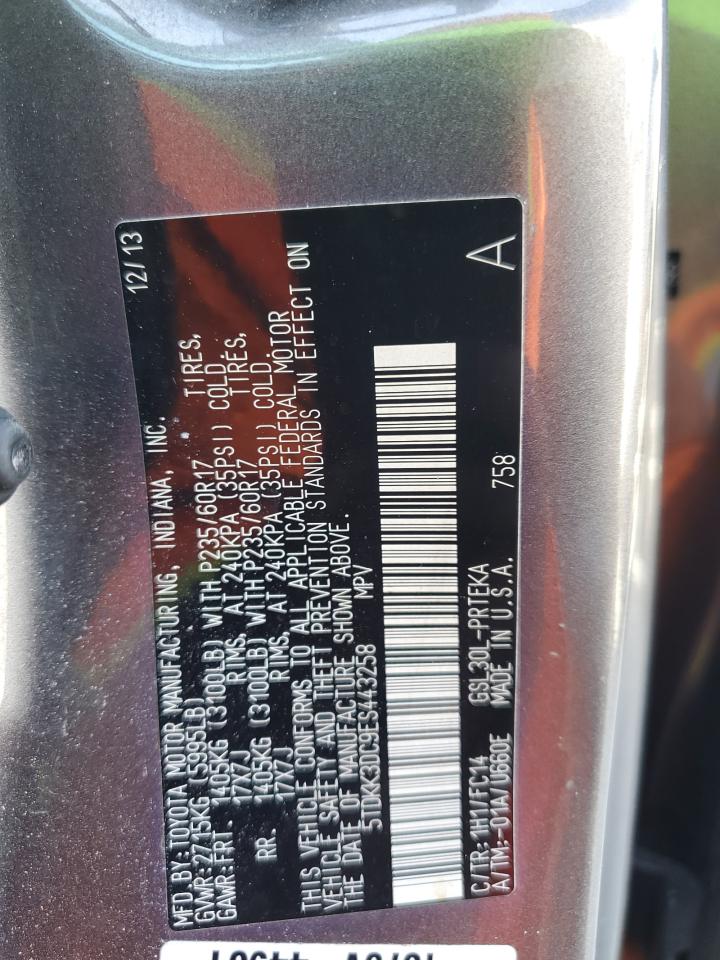 2014 Toyota Sienna Le VIN: 5TDKK3DC9ES443258 Lot: 81795565