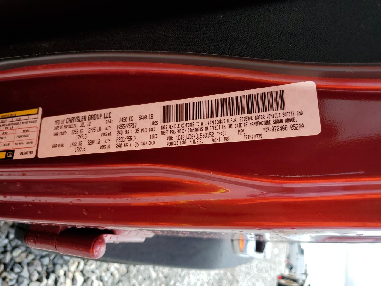 2013 Jeep Wrangler Unlimited Sport VIN: 1C4BJWDGXDL503152 Lot: 84197375