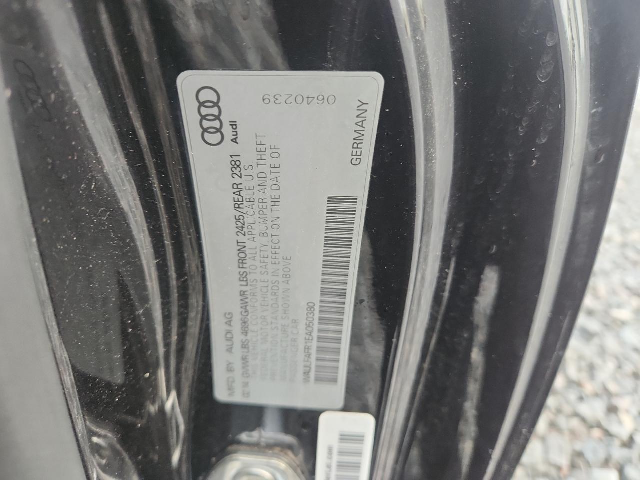 2014 Audi A5 Premium Plus VIN: WAULFAFR1EA050380 Lot: 81582135
