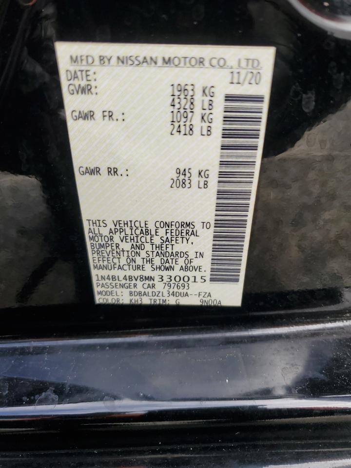 2021 Nissan Altima S VIN: 1N4BL4BV8MN330015 Lot: 84383455