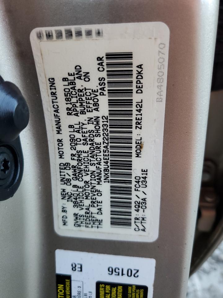 2010 Toyota Corolla Base VIN: 1NXBU4EE5AZ223312 Lot: 81797915