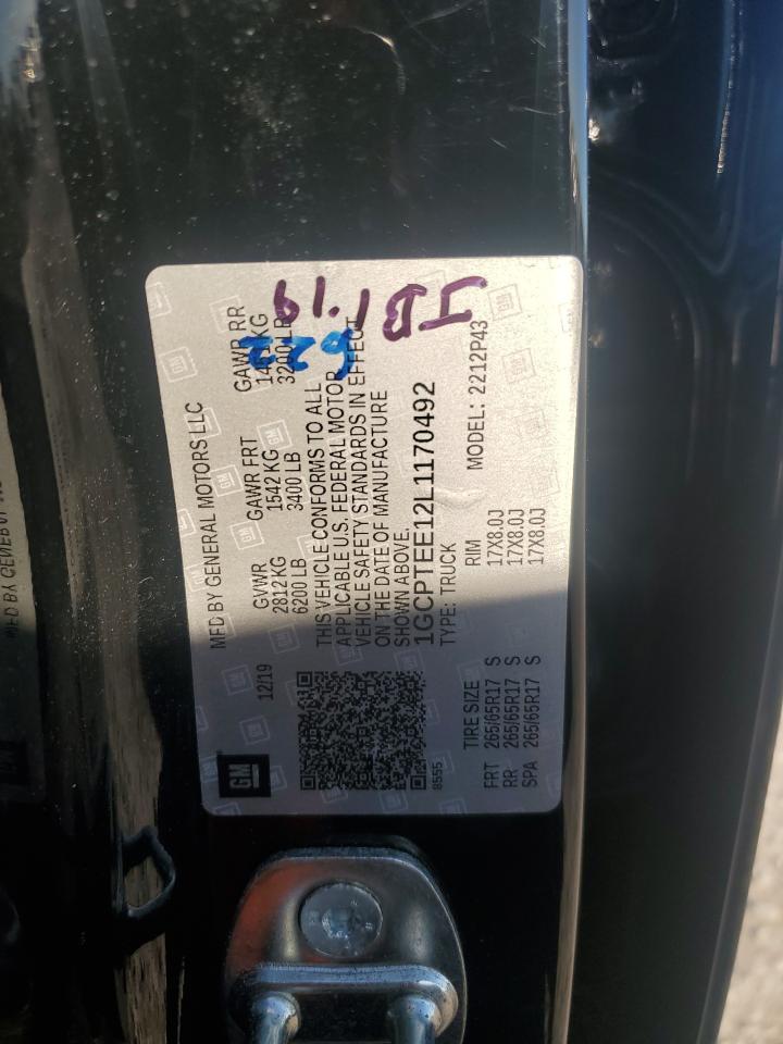 2020 Chevrolet Colorado Zr2 VIN: 1GCPTEE12L1170492 Lot: 81794925