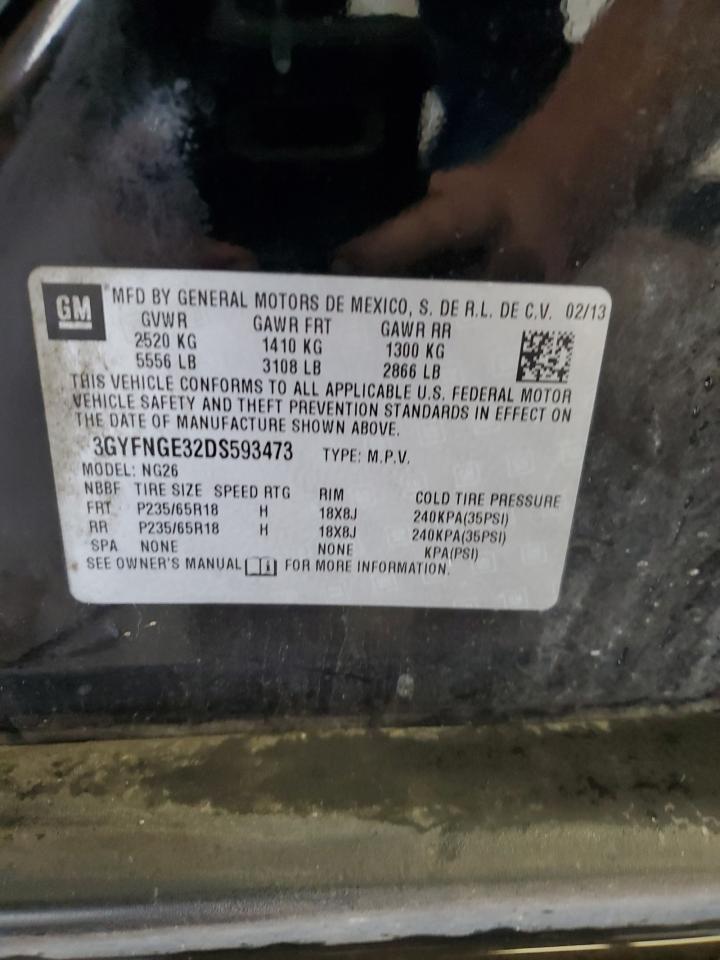 2013 Cadillac Srx Luxury Collection VIN: 3GYFNGE32DS593473 Lot: 82086795