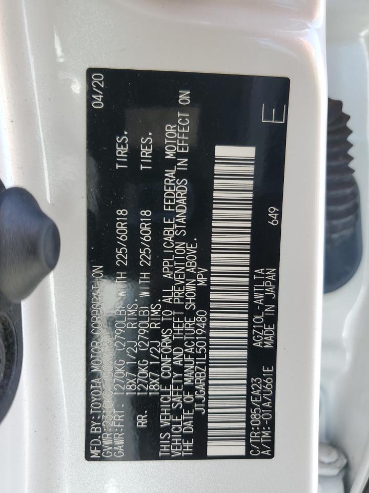 2020 Lexus Nx 300 VIN: JTJGARBZ1L5019480 Lot: 80903675