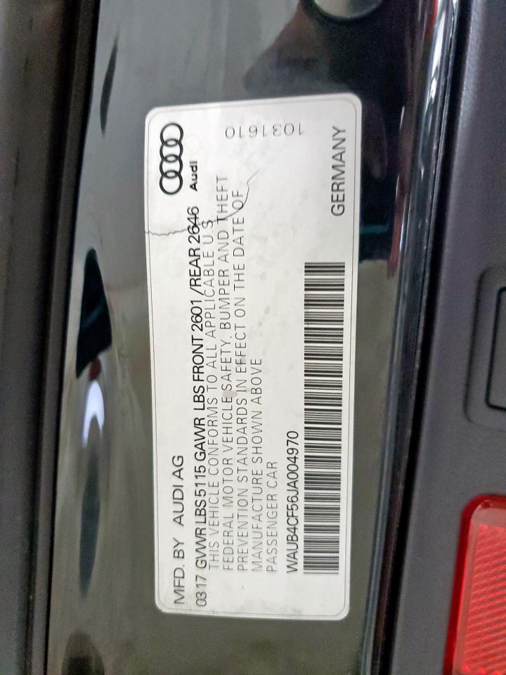 2018 Audi S5 Premium Plus VIN: WAUB4CF56JA004970 Lot: 71185335