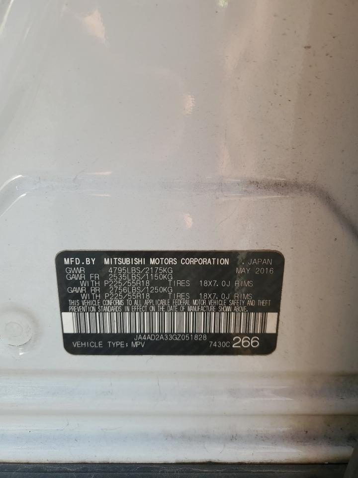 2016 Mitsubishi Outlander Es VIN: JA4AD2A33GZ051828 Lot: 81415685