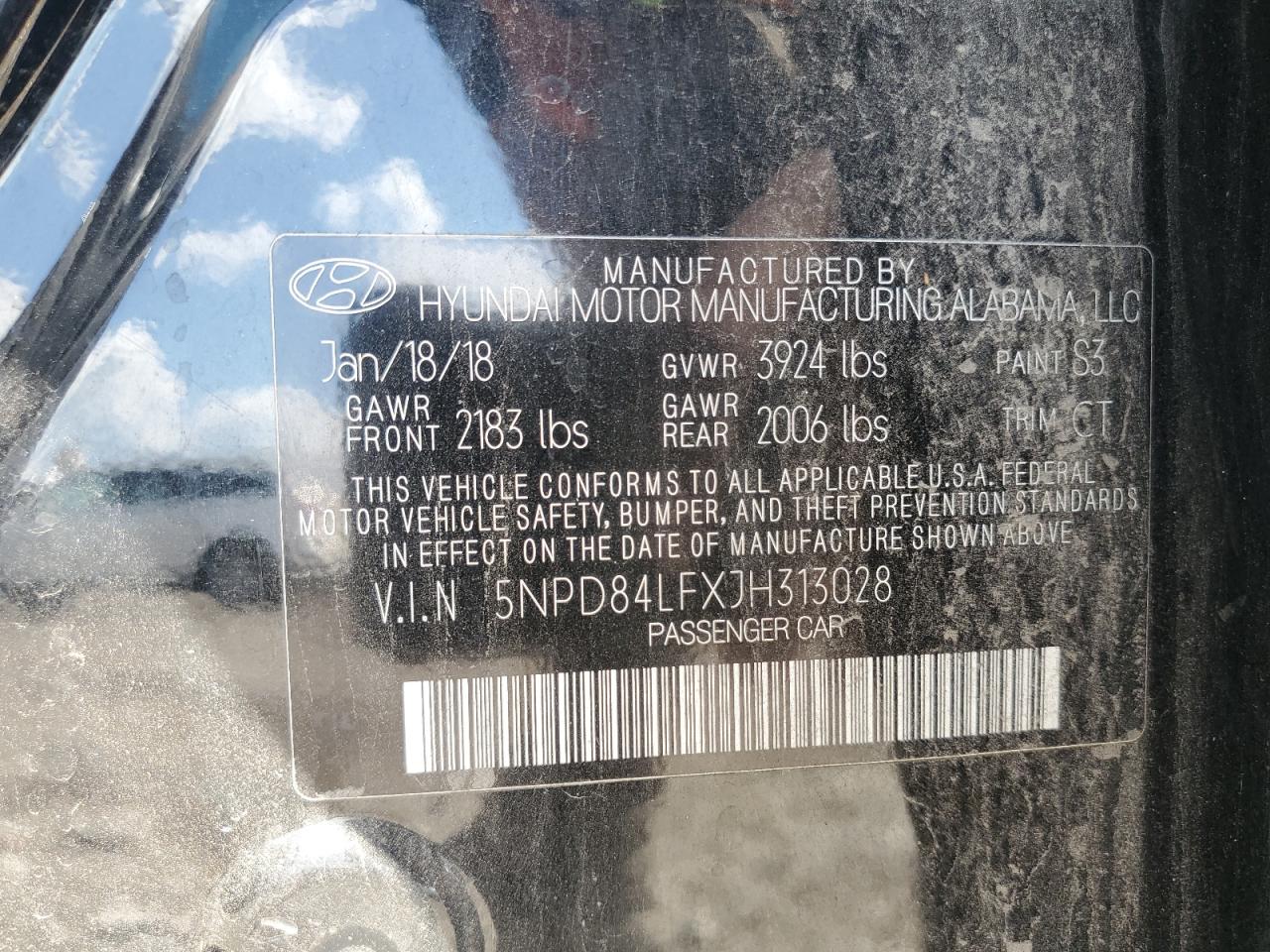 2018 Hyundai Elantra Sel VIN: 5NPD84LFXJH313028 Lot: 86623865