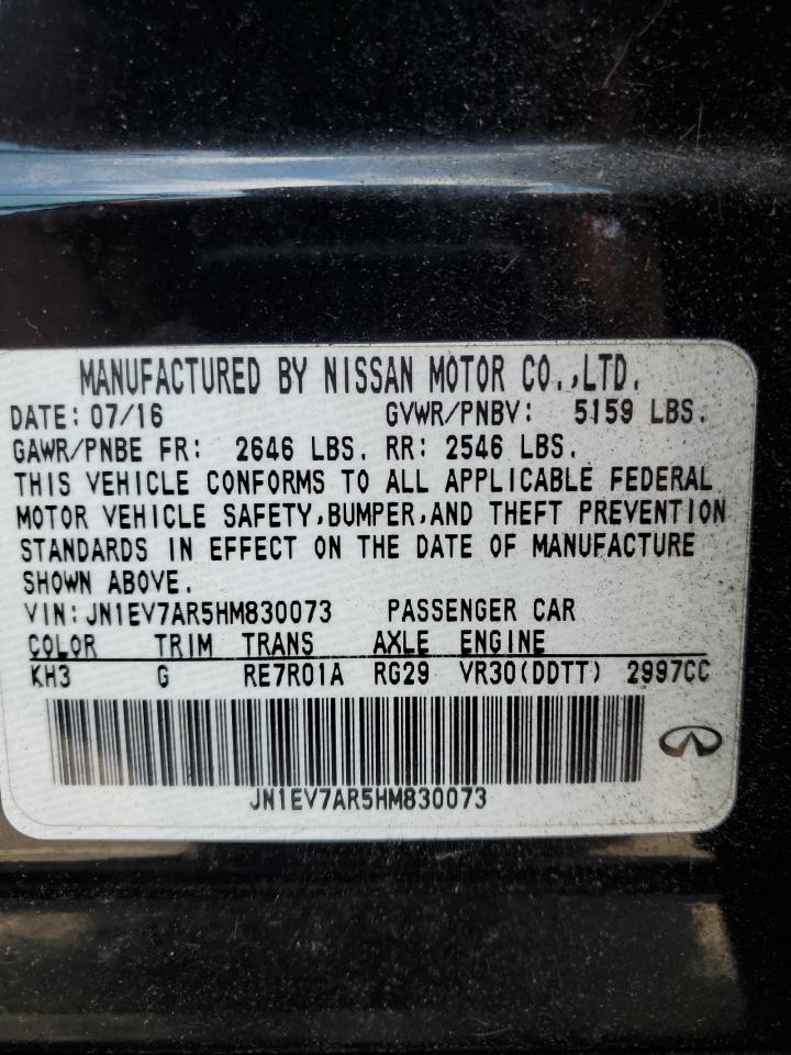 2017 Infiniti Q50 Premium VIN: JN1EV7AR5HM830073 Lot: 80175155