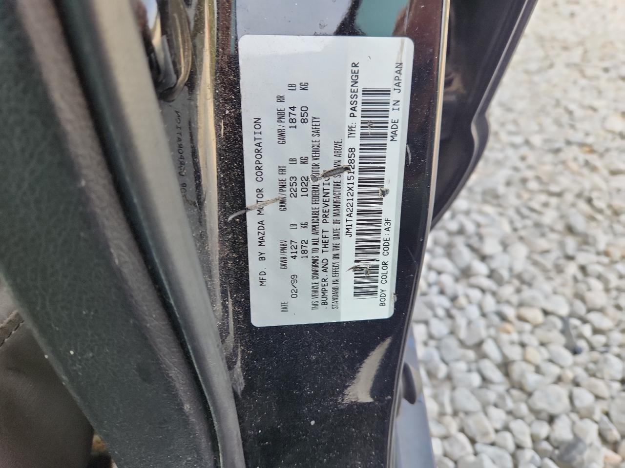 1999 Mazda Millenia VIN: JM1TA2212X1512858 Lot: 81407755