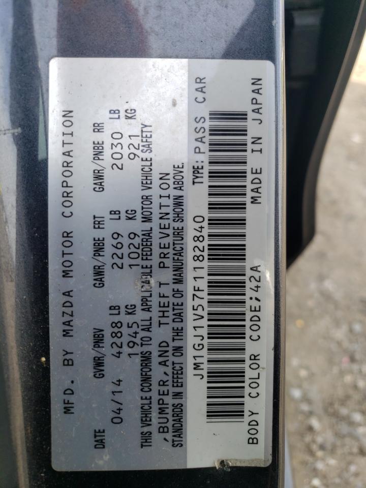 2015 Mazda 6 Touring VIN: JM1GJ1V57F1182840 Lot: 83779095