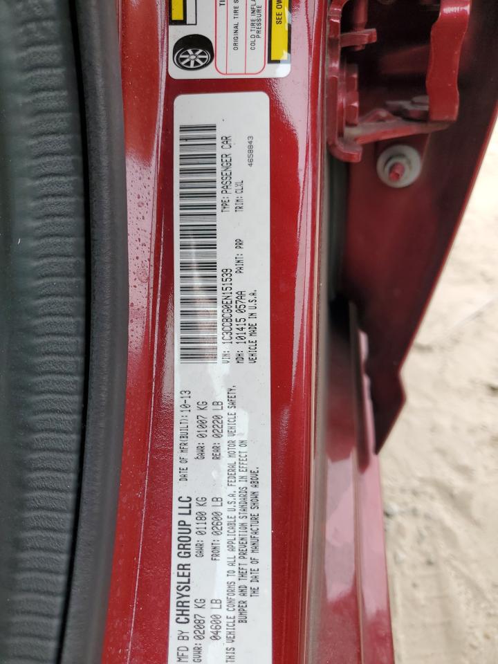 2014 Chrysler 200 Limited VIN: 1C3CCBCG0EN151539 Lot: 80315755