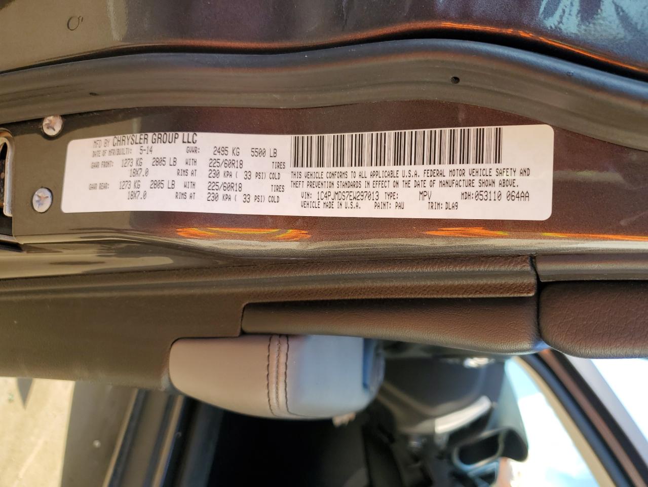 2014 Jeep Cherokee Limited VIN: 1C4PJMDS7EW297013 Lot: 81938335